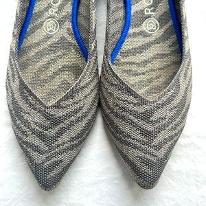 Pointed Toe Gray Zebra/Animal-Print Rothy’s Size 9.5 - The Point - Classic Style